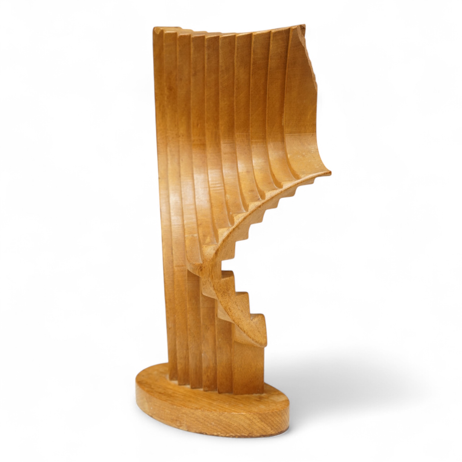 Brian Willsher (1930- 2010), modern wooden sculpture, signed and dated to the base 1999 in ballpoint pen, 38cm high
